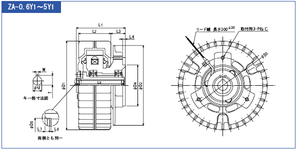 ZA-0.6Y,ZA-1.2Y1,ZA-2.5Y1,ZA-5Y1 외형도