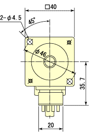 HC-PQ13,HC-PQ13B SERVOMOTOR(서보모터) 외형도