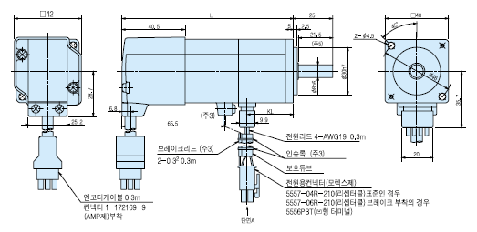 HC-KFS053(B), HC-KFS13(B), HC-MFS053(B), HC-MFS13(B)외형도