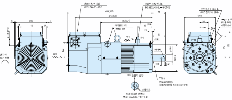 HA-LFS11K24B 서보모터 외형도
