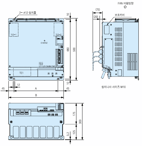 MR-J2S-30KB 서보앰프 외형도