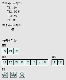 MR-J3-700A 서보앰프 전원단자배열