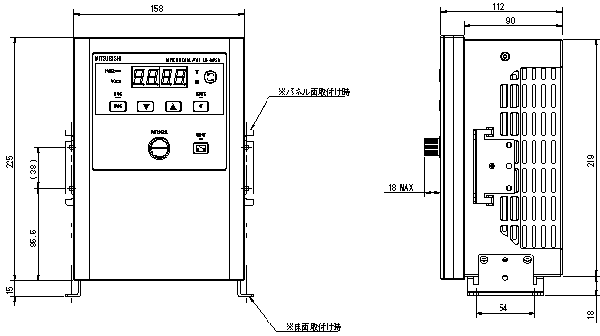 LD-40PSU 수동 전원 장치 외형치수