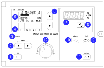 LE-30CTN 장력 제어장치 전면판 구성